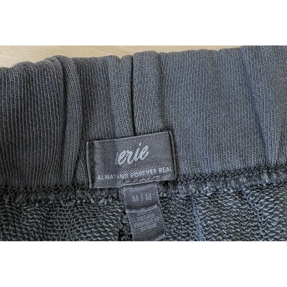 Aerie New Heights Trouser Fleece Short Charcoal Gray Lounge Pleats Casual Size M - Picture 3 of 9